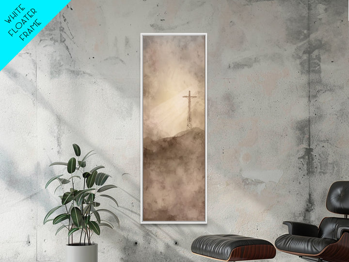Radiant Redemption | Framed Canvas Print | Christian Art Canvas | Christian Wall Art | Tall Skinny Art Print | Christian Gift Ideas | Moder