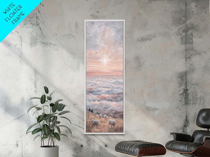Dawn Of Promise – Framed Canvas Print – Narrow Art – Christian Art – Christian Art Canvas – Christian Wall Art – Christmas Art