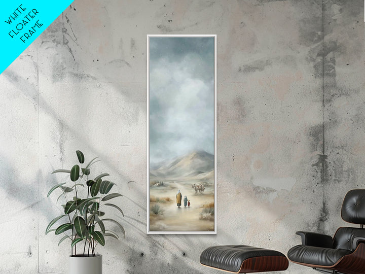 Family Road Home | Framed Canvas Print | Tall Skinny Art Print | Christian Christmas Art | Framed Christian Art | Modern Christian Art