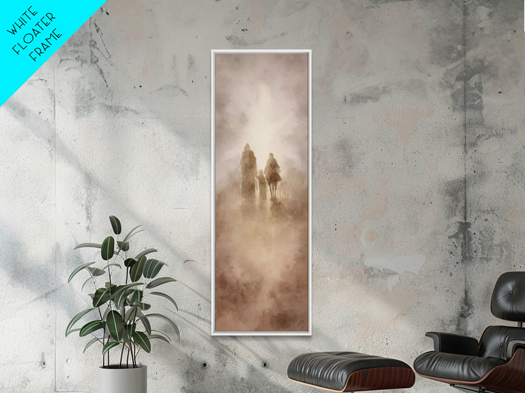 Journey Of Light – Framed Canvas Print – Christian Wall Art – Christian Art Canvas – Jesus Painting – Tall Narrow Wall Art – Christmas Art