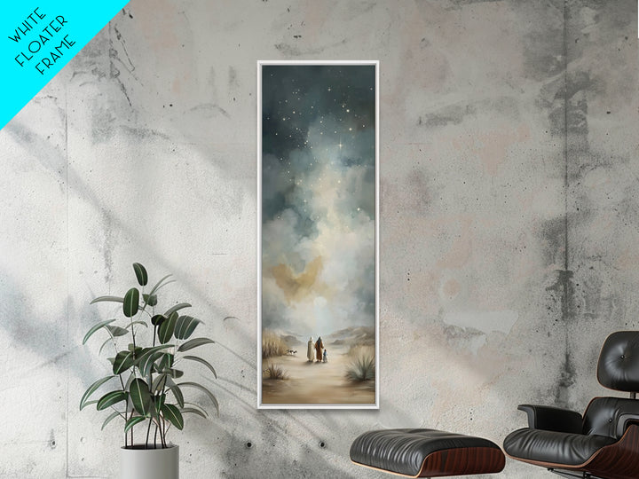 Heavenly Promise – Framed Canvas Print – Christian Art Canvas – Christian Wall Art – Narrow Art – Christian Painting – Christmas Art