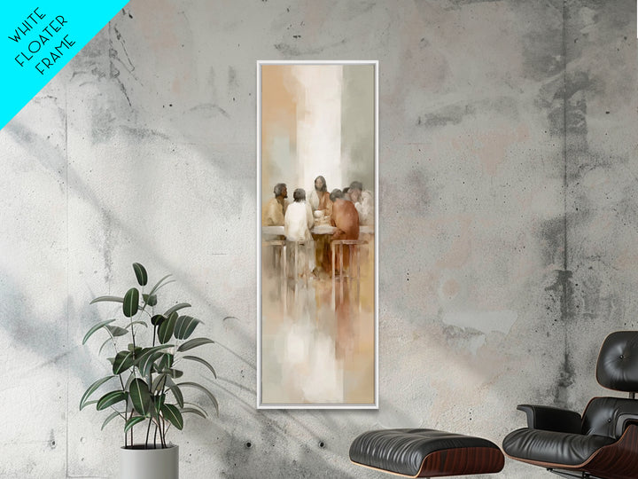 Heavenly Supper Light – Framed Canvas Print – Christian Wall Art – Jesus Painting – Christian Art Canvas – Tall Skinny Art Print – Christia