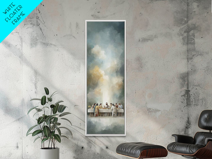 Eternal Feast Radiance, Framed Canvas Print, Christian Wall Art, Jesus Painting Canvas, Christian Art Print, Skinny Art, Christian Christma