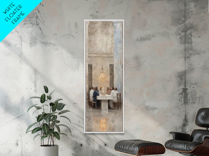 Celestial Supper Peace – Framed Canvas Print – Christian Art Canvas – Jesus Painting – Christian Wall Art – Skinny Art – Christian Christma
