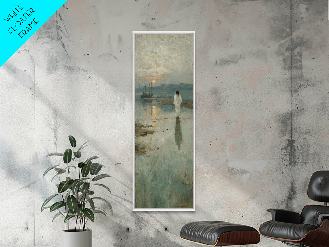 Harbor Of Peace – Framed Canvas Print – Narrow Art – Christian Art – Christian Wall Art – Christian Art Canvas – Jesus Painting