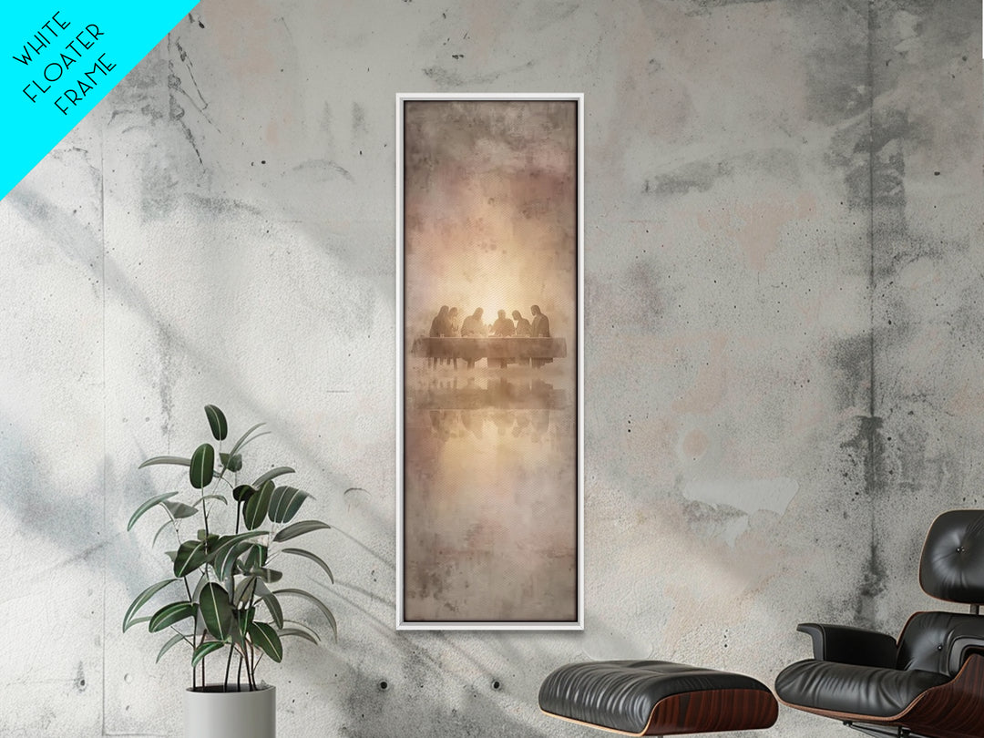 Blessed Supper Stars – Framed Canvas Print – Christian Wall Art – Jesus Art Print – Christian Art Canvas – Tall Skinny Art Print – Christma