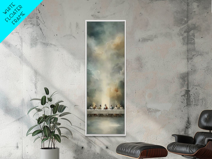 Last Supper Stillness – Framed Canvas Print – Christian Art – Jesus Painting Canvas – Christian Wall Art – Skinny Art – Christian Christmas