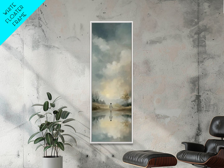 Quiet Walk Home – Framed Canvas Print – Tall Skinny Art Print – Christian Art Canvas – Christian Art – Christian Wall Art – Minimalist Chri