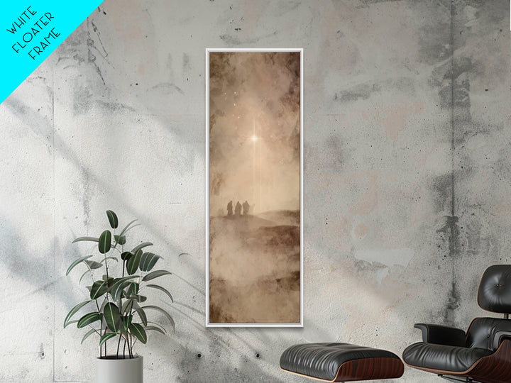 Wilderness Star Walk – Framed Canvas Print – Christmas Art – Christian Wall Art – Christian Christmas Art – Narrow Art – Christian Art Canv