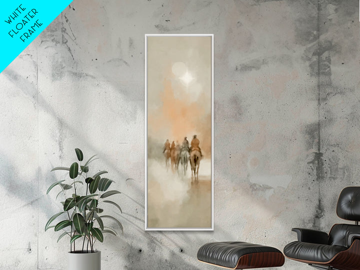 Holy Light Caravan – Framed Canvas Print – Tall Skinny Art Print – Christian Art Canvas – Christian Christmas Art – Jesus Painting – Christ