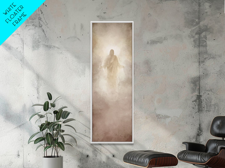 Heavenly Dawn Light – Framed Canvas Print – Tall Narrow Wall Art – Christian Wall Art – Christian Art Canvas – Jesus Painting – Christian A