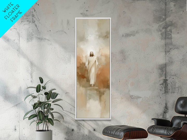 Risen In Glory – Framed Canvas Print – Narrow Art – Jesus Painting – Christian Art Canvas – Christian Wall Art – Christian Art