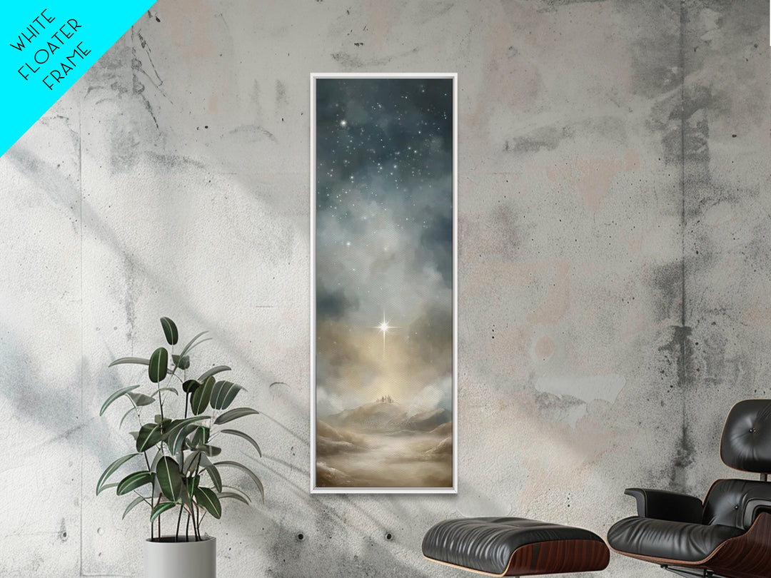 Holy Star Promise – Framed Canvas Print – Tall Skinny Art Print – Christian Art – Christian Art Canvas – Christmas Wall Art – Christian Chr