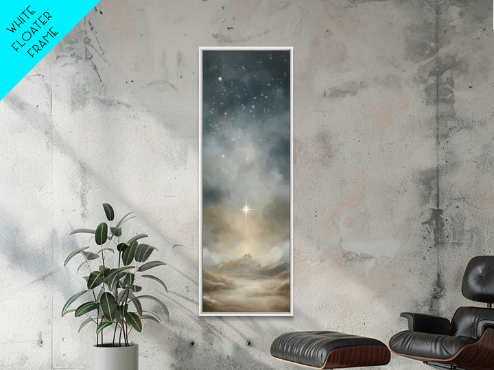 Holy Star Promise – Framed Canvas Print – Tall Skinny Art Print – Christian Art – Christian Art Canvas – Christmas Wall Art – Christian Chr