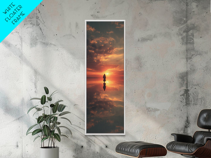Radiant Evening Hope – Framed Canvas Print – Tall Skinny Art Print – Christian Art Canvas – Christian Wall Art – Jesus Painting – Large Chr