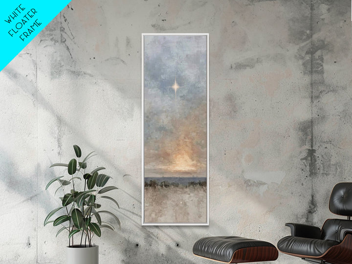Morning Star Blessing | Framed Canvas Print | Narrow Art | Christian Art Canvas | Christian Christmas Art | Christian Art | Christmas Wall