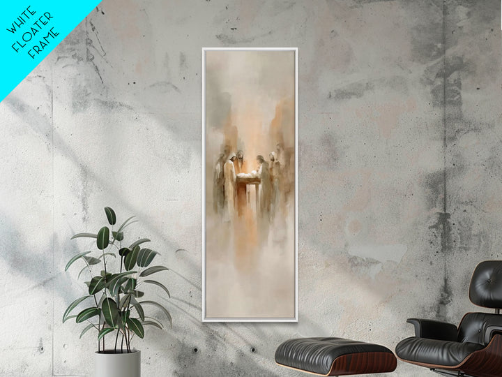 Nativity Dawn Light – Framed Canvas Print – Tall Narrow Wall Art – Christian Christmas Art – Jesus Art – Jesus Painting – Christian Art Can