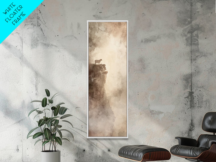Highland Edge Peace | Framed Canvas Print | Christian Art | Christian Art Canvas | Christian Wall Art | Modern Christian Art | Tall Skinny