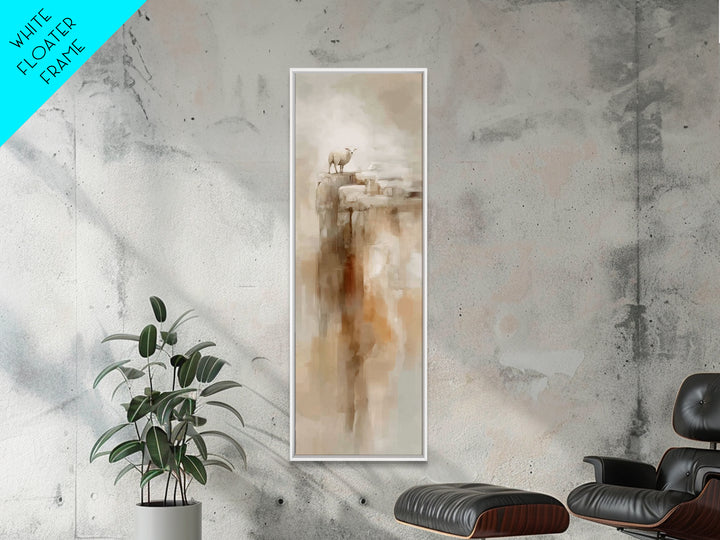 Soft Valley Lamb | Framed Canvas Print | Christian Art Canvas | Subtle Christian Art | Christian Wall Art | Christian Painting | Skinny Art