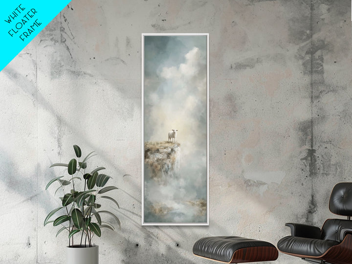 Heaven’s Quiet Watch – Framed Canvas Print – Christian Art – Christian Wall Art – Christian Art Canvas – Modern Christian Art – Tall Narrow