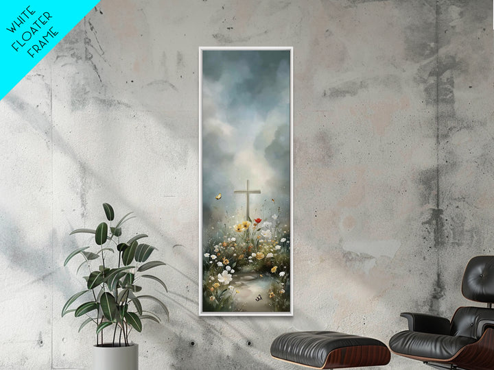 Garden Of Grace – Framed Canvas Print – Christian Wall Art – Christian Art Canvas – Jesus Painting – Tall Narrow Wall Art