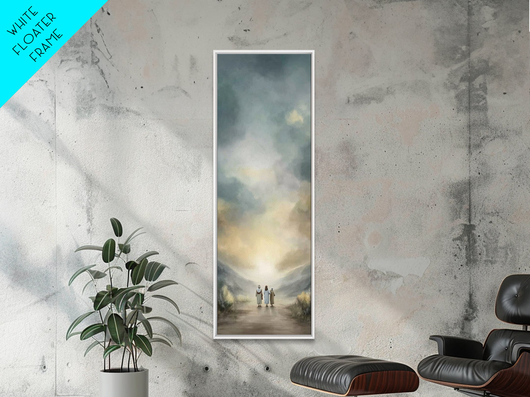 Journey Of Peace – Framed Canvas Print – Christian Wall Art – Christian Art Canvas – Jesus Painting – Tall Narrow Wall Art