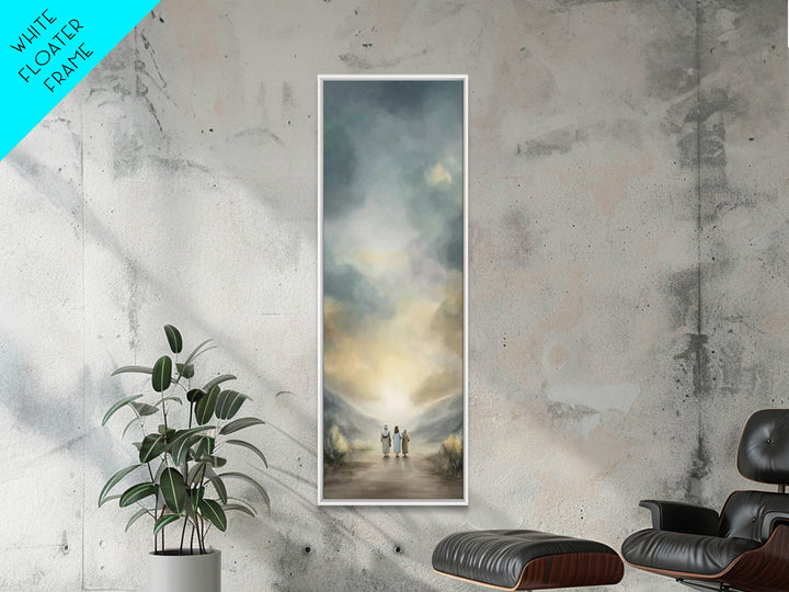 Journey Of Peace – Framed Canvas Print – Christian Wall Art – Christian Art Canvas – Jesus Painting – Tall Narrow Wall Art