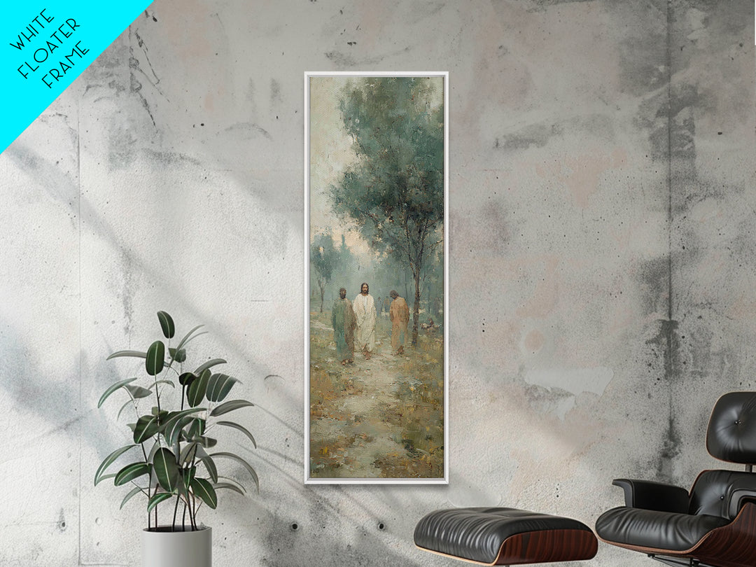 Walk Of Grace – Framed Canvas Print – Jesus Painting – Christian Art Canvas – Tall Narrow Wall Art – Christian Wall Art