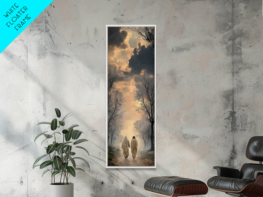 Evening Of Hope – Framed Canvas Print – Christian Wall Art – Tall Narrow Wall Art – Jesus Painting – Christian Art Canvas