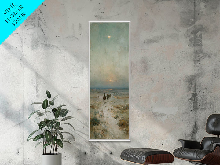 Guiding Star Path – Framed Canvas Print – Jesus Painting – Christian Wall Art – Tall Narrow Wall Art – Christian Art Canvas