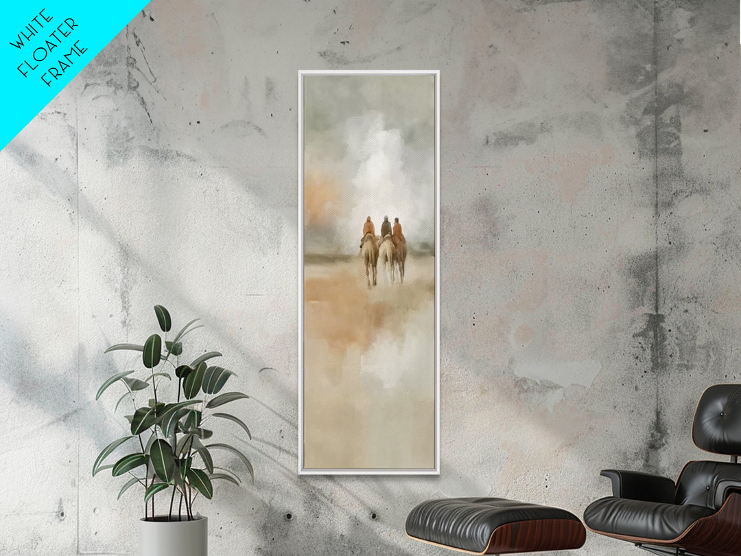 Wisemen Of Light | Framed Canvas Print | Christian Art Canvas | Christmas Art | Narrow Art | Christian Wall Art