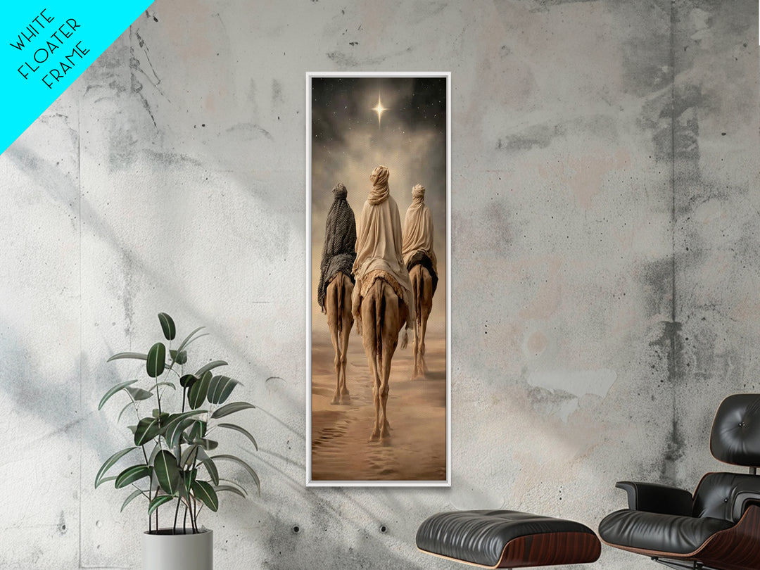 Night Of Wonder – Framed Canvas Print – Tall Narrow Wall Art – Christian Art Canvas – Christian Wall Art – Jesus Painting