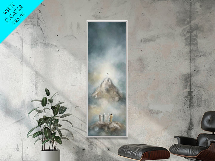 Mountaintop Glory | Framed Canvas Print | Tall Narrow Wall Art | Christian Art | Christian Art Canvas | Jesus Painting