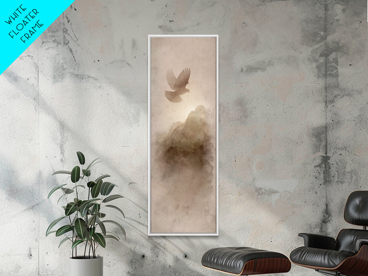 Wings Of Peace – Framed Canvas Print – Christian Wall Art – Christian Art Canvas – Tall Narrow Wall Art – Jesus Painting – Christian Decor