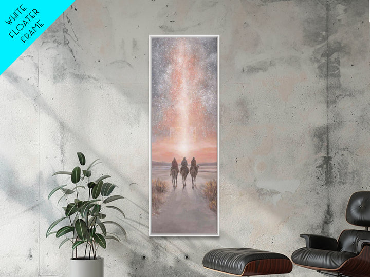 Celestial Caravan | Framed Canvas Print | Tall Skinny Art Print | Christian Wall Art | Christian Art Canvas | Christmas Art