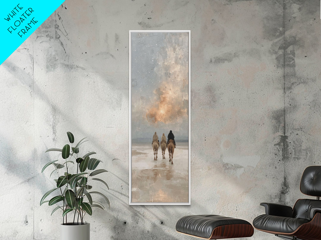The Celestial Journey – Framed Canvas Print – Tall Skinny Art Print – Christian Wall Art – Christian Art Canvas – Christmas Art – Jesus Pai