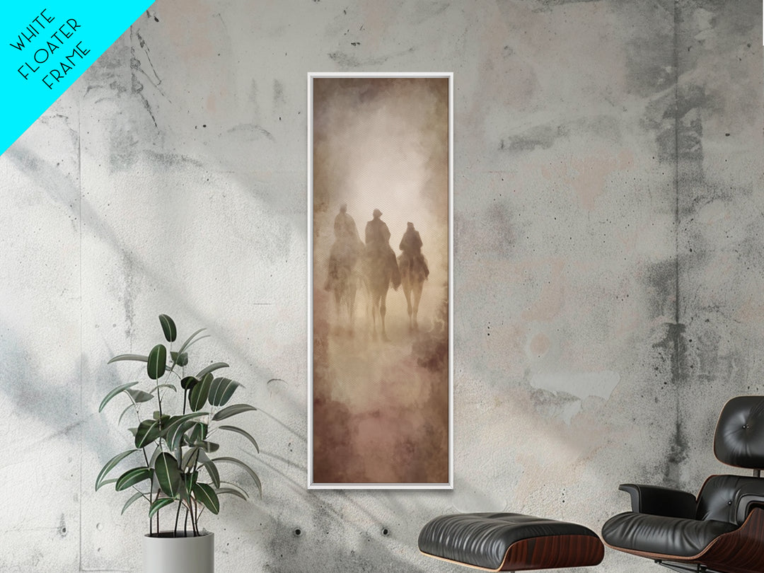 The Midnight Caravan – Framed Canvas Print – Tall Skinny Art Print – Christian Art Canvas – Christian Wall Art – Christmas Art – Christian