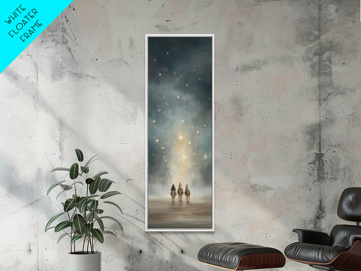 The Starpath Pilgrims – Framed Canvas Print – Tall Skinny Art Print – Christian Wall Art – Christian Art – Christian Art Canvas – Christmas