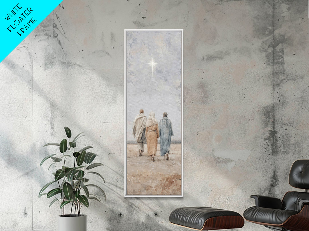 Journey Of Faith – Framed Canvas Print – Christian Wall Art – Tall Skinny Art Print – Christian Art Work – Christmas Art