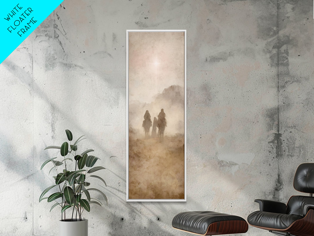 Star Of Bethlehem – Framed Canvas Print – Christian Art Print – Skinny Art – Christian Christmas Art – Christian Wall Art
