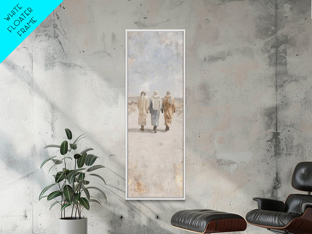 Pilgrims Of Grace – Framed Canvas Print – Christian Art Canvas – Skinny Art – Christian Christmas Art – Christian Wall Art