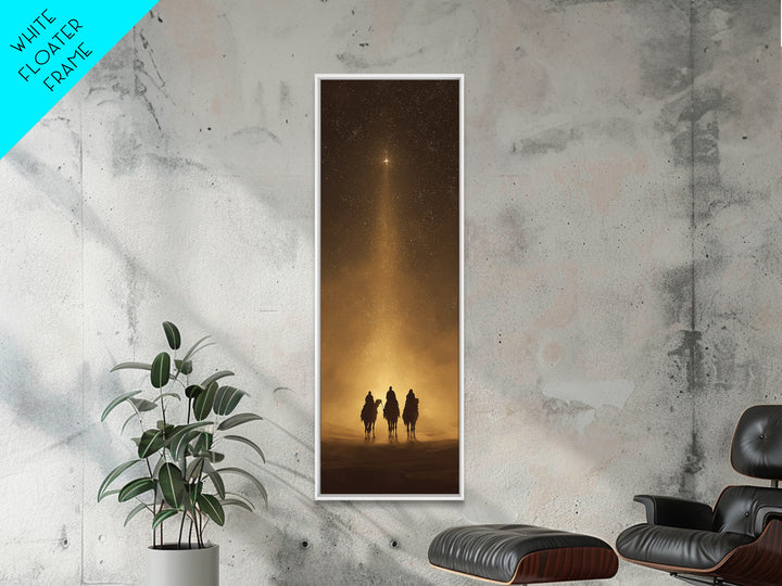 Sacred Offering Night – Framed Canvas Print – Christian Art Work – Tall Skinny Art Print – Christian Wall Art – Christmas Art