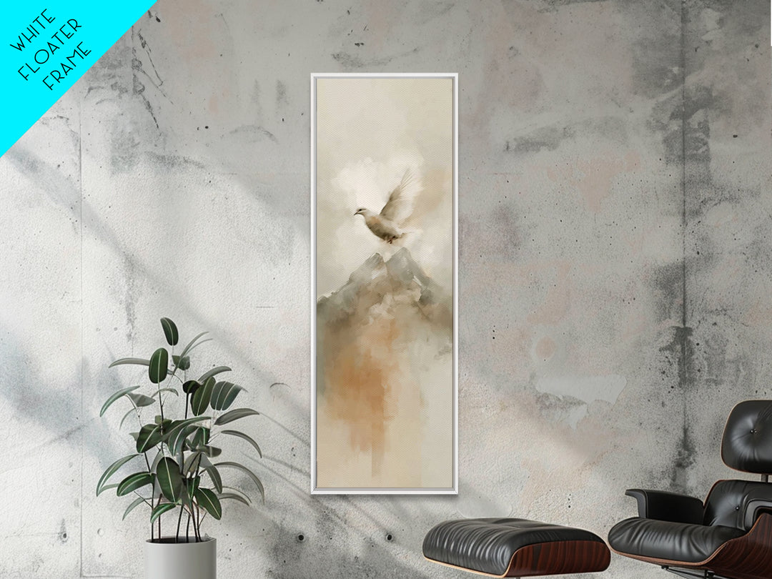 Graceful Rising – Framed Canvas Print – Christian Art Canvas – Tall Skinny Art Print – Christian Wall Art – Christian Painting – Modern Chr