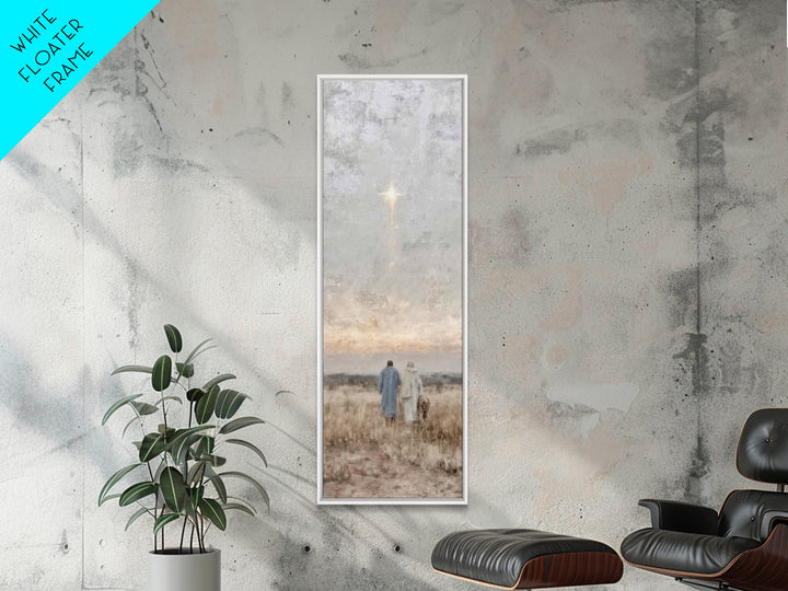Sacred Starfall, Framed Canvas Print, Skinny Art, Christian Art Canvas, Modern Christian Art, Christmas Wall Art, Christian Christmas Art