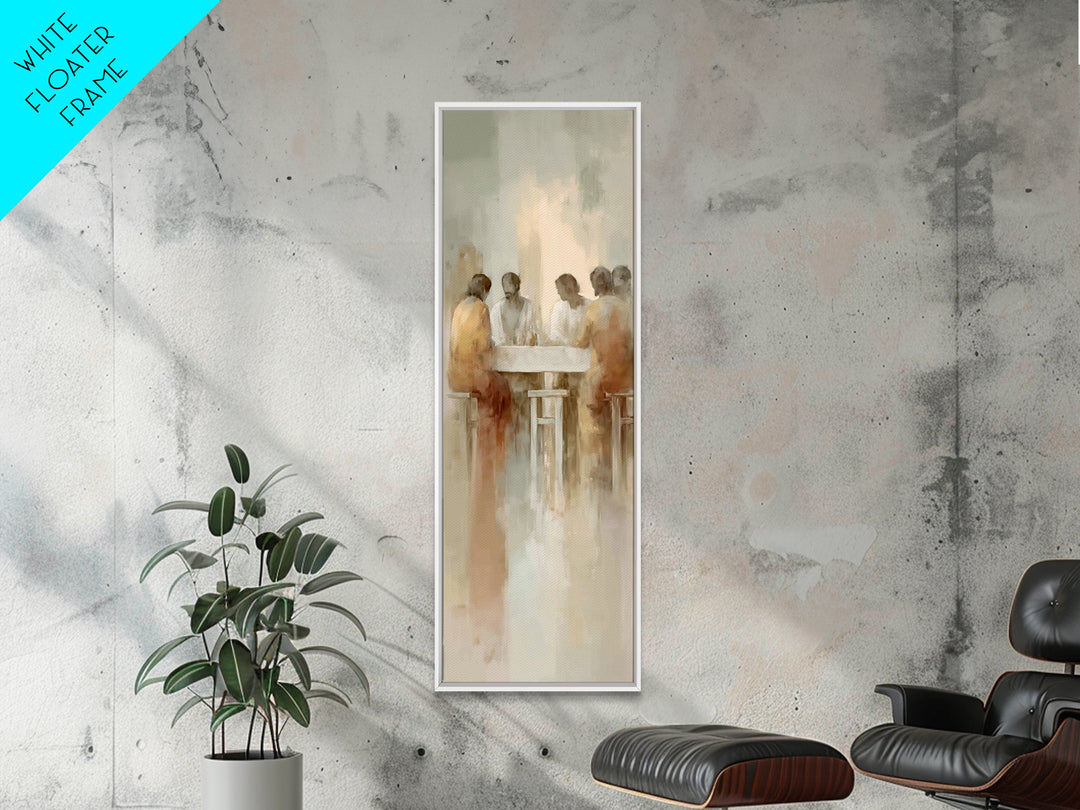 Holy Communion – Framed Canvas Print – Christian Wall Art – Narrow Art – Christian Art Canvas – Christian Painting – Subtle Christian Art