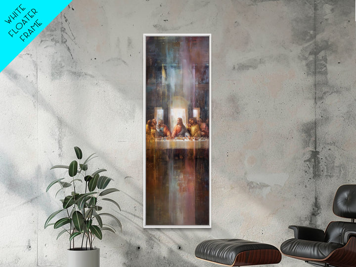 Light Of Communion – Framed Canvas Print – Christian Wall Art – Christian Art Print – Narrow Art – Christian Painting – Modern Christian Ar