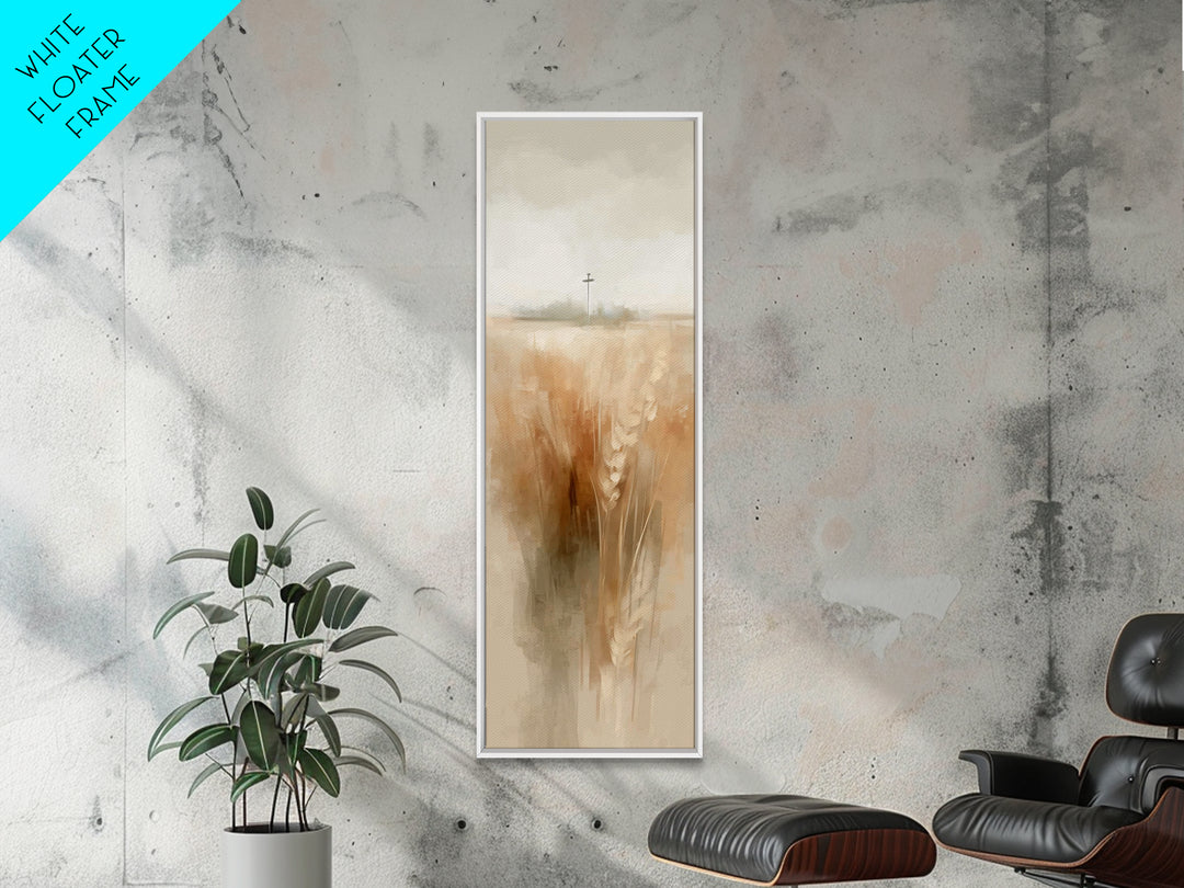 Field Of Promise – Framed Canvas Print – Christian Wall Art – Christian Art Canvas – Narrow Art – Christian Painting – Modern Christian Art