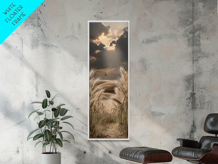 Harvest Of Faith – Framed Canvas Print – Christian Wall Art – Christian Art Print – Tall Narrow Wall Art – Christian Painting – Moody Chris