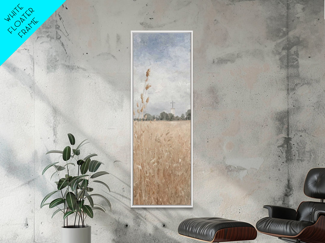 Meadow Of Mercy – Framed Canvas Print – Christian Art Print – Christian Wall Art – Tall Skinny Art Print – Christian Art Canvas – Christian