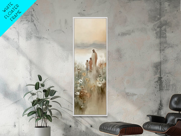 Fields Of Promise – Framed Canvas Print – Tall Narrow Wall Art – Christian Art Canvas – Jesus Painting – Christian Wall Art – Moody Christi